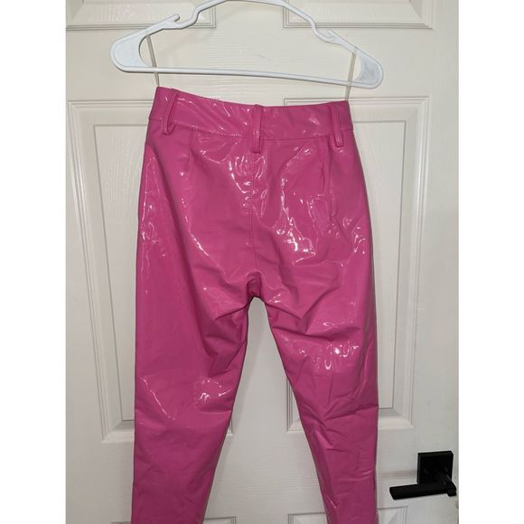 Love and Labels Pink Vinyl PVC Patent Leather Pants - Picture 5 of 5